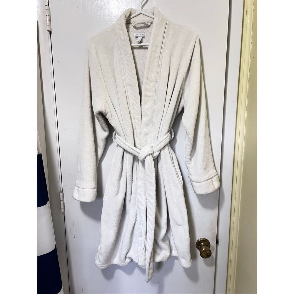 Lord & Taylor White Plush Luxury Robe Size S/M
